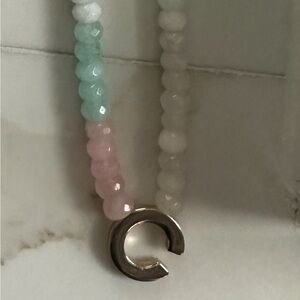 BaubleBar Pastel Beaded Necklace with Gold C